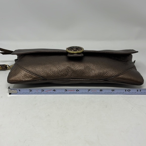CLARKS England Bronze Leather Wristlet Clutch - Picture 5 of 13